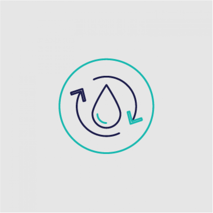 Hergebruik het spoelwater